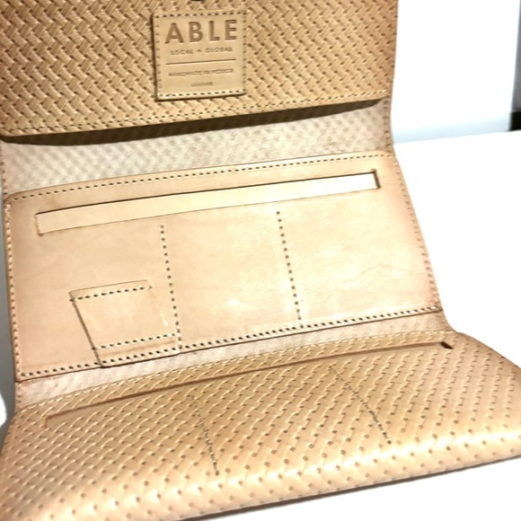 Able Tan Woven Wallet with Intricate Design - Picture 3 of 5